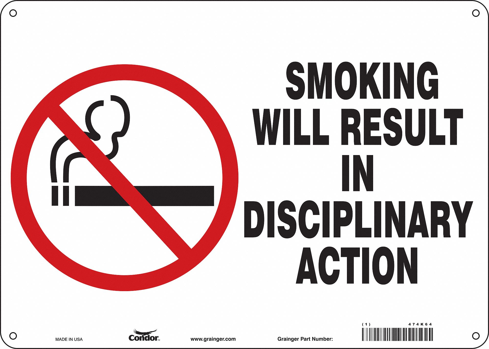 Safety Sign, 10 in x 14 in, Aluminum