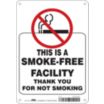 This Is A Smoke-Free Facility Thank You For Not Smoking Signs