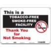 This Is A Smoke-Free Tobacco-Free Facility Thank You For Not Smoking Signs