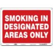 Smoking In Designated Areas Only Signs