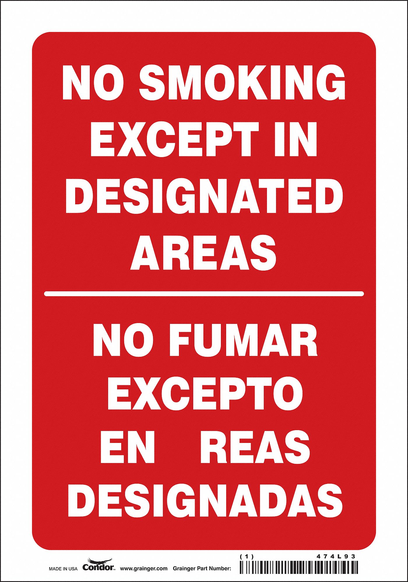 Safety Sign: Vinyl, Adhesive Sign Mounting, 10 in x 7 in Nominal Sign Size, Not Retroreflective