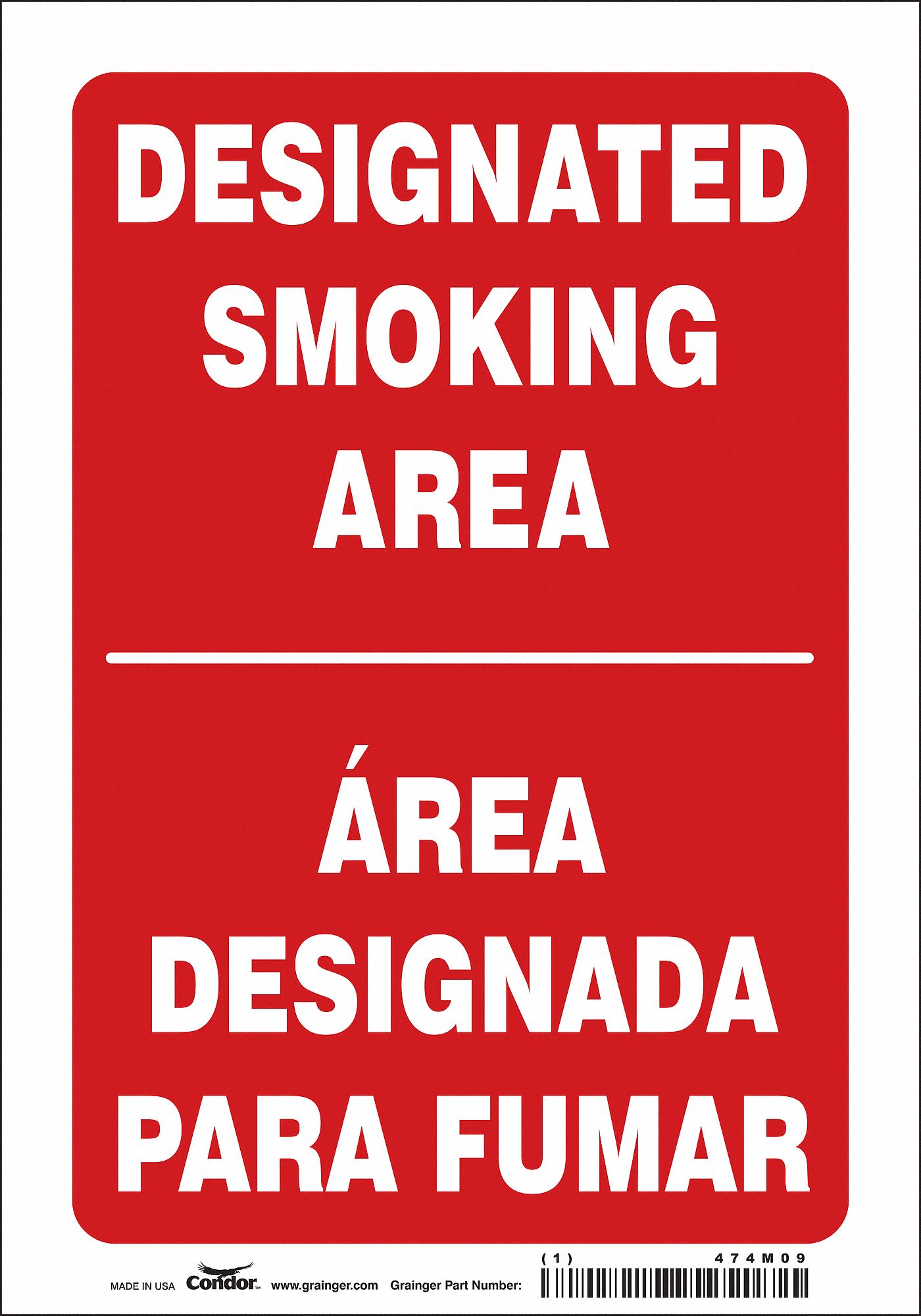 Safety Sign: Vinyl, Adhesive Sign Mounting, 10 in x 7 in Nominal Sign Size, Not Retroreflective