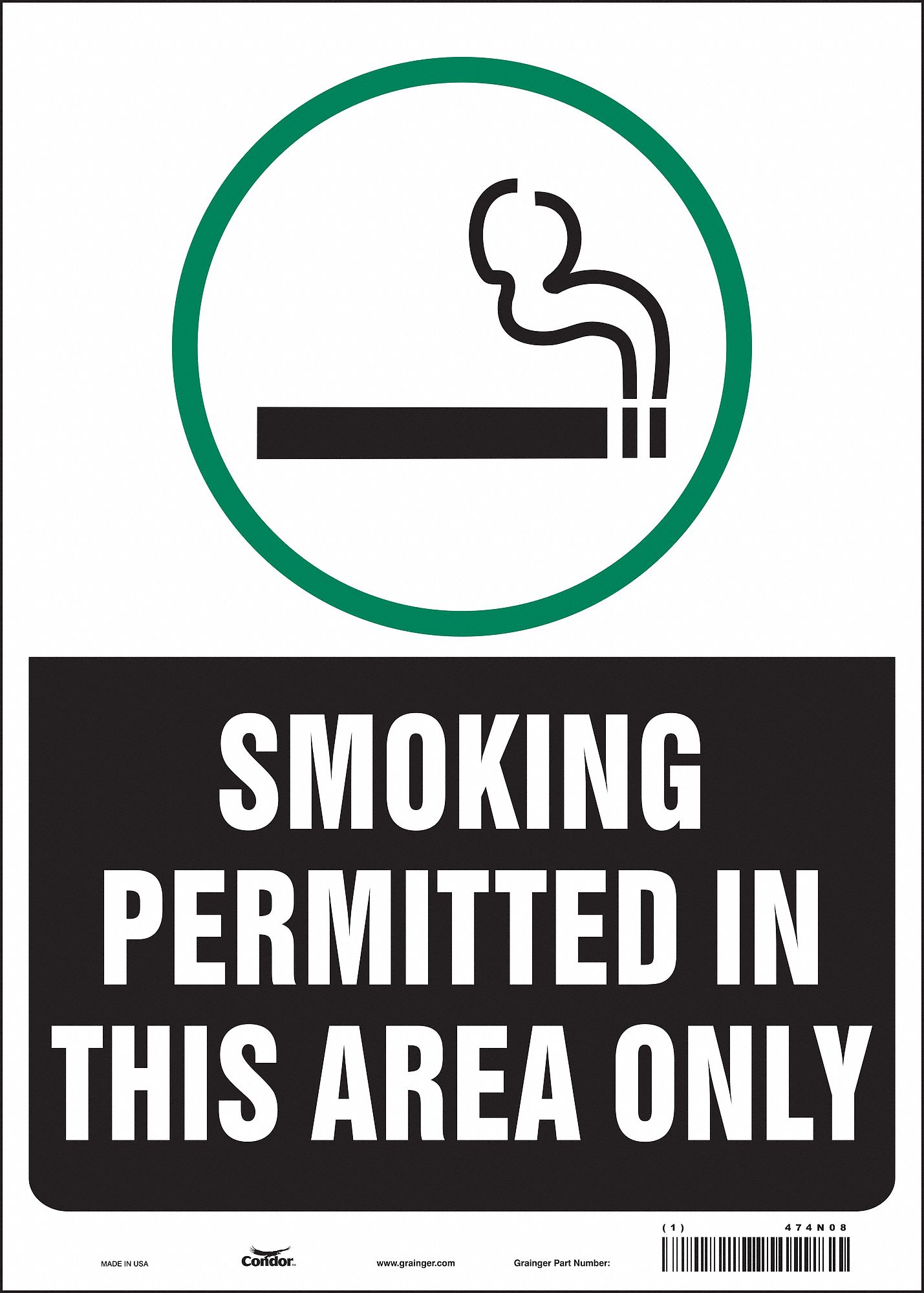 Safety Sign: Vinyl, Adhesive Sign Mounting, 14 in x 10 in Nominal Sign Size, Not Retroreflective