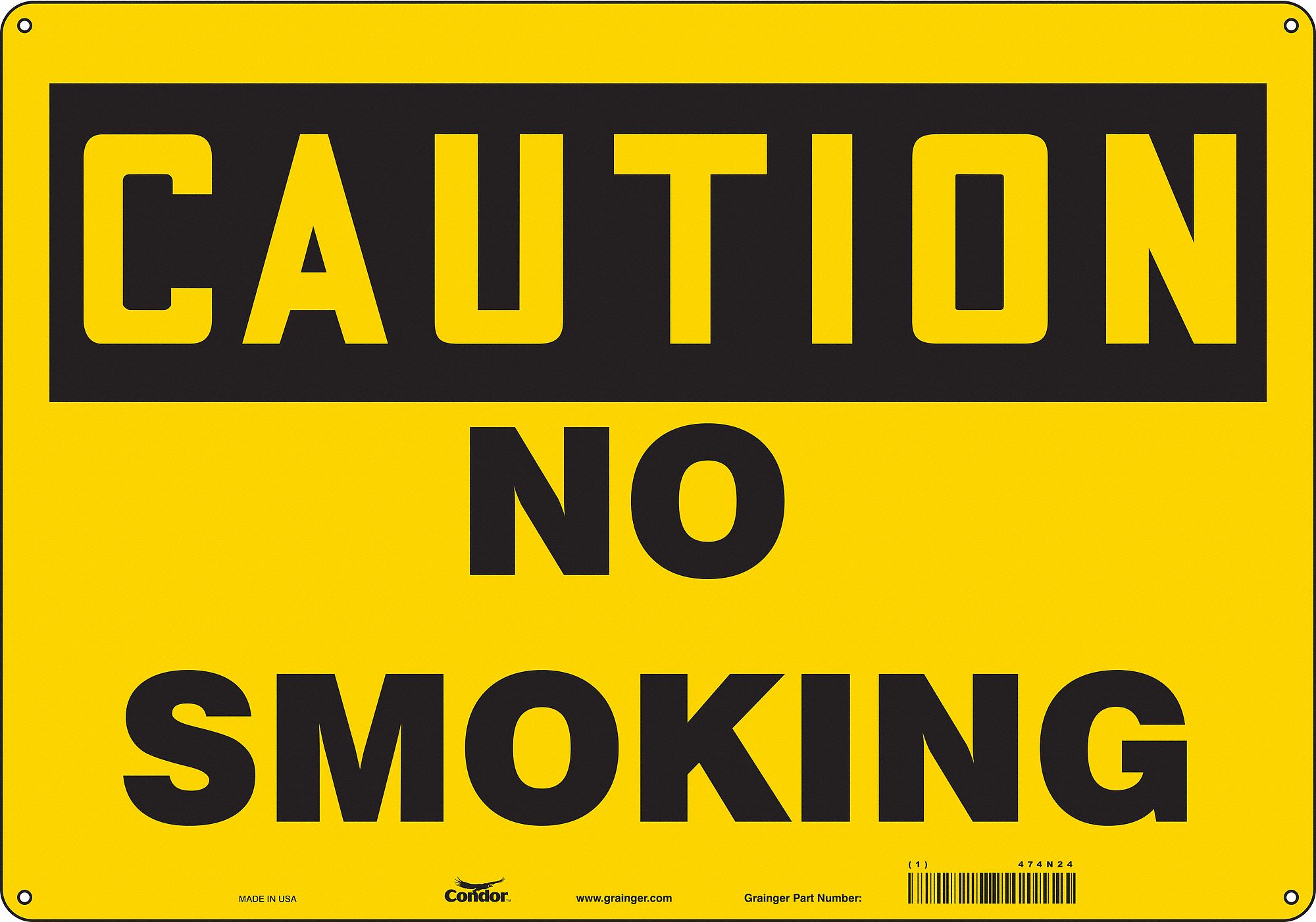 Safety Sign, 14 in x 20 in, Fiberglass
