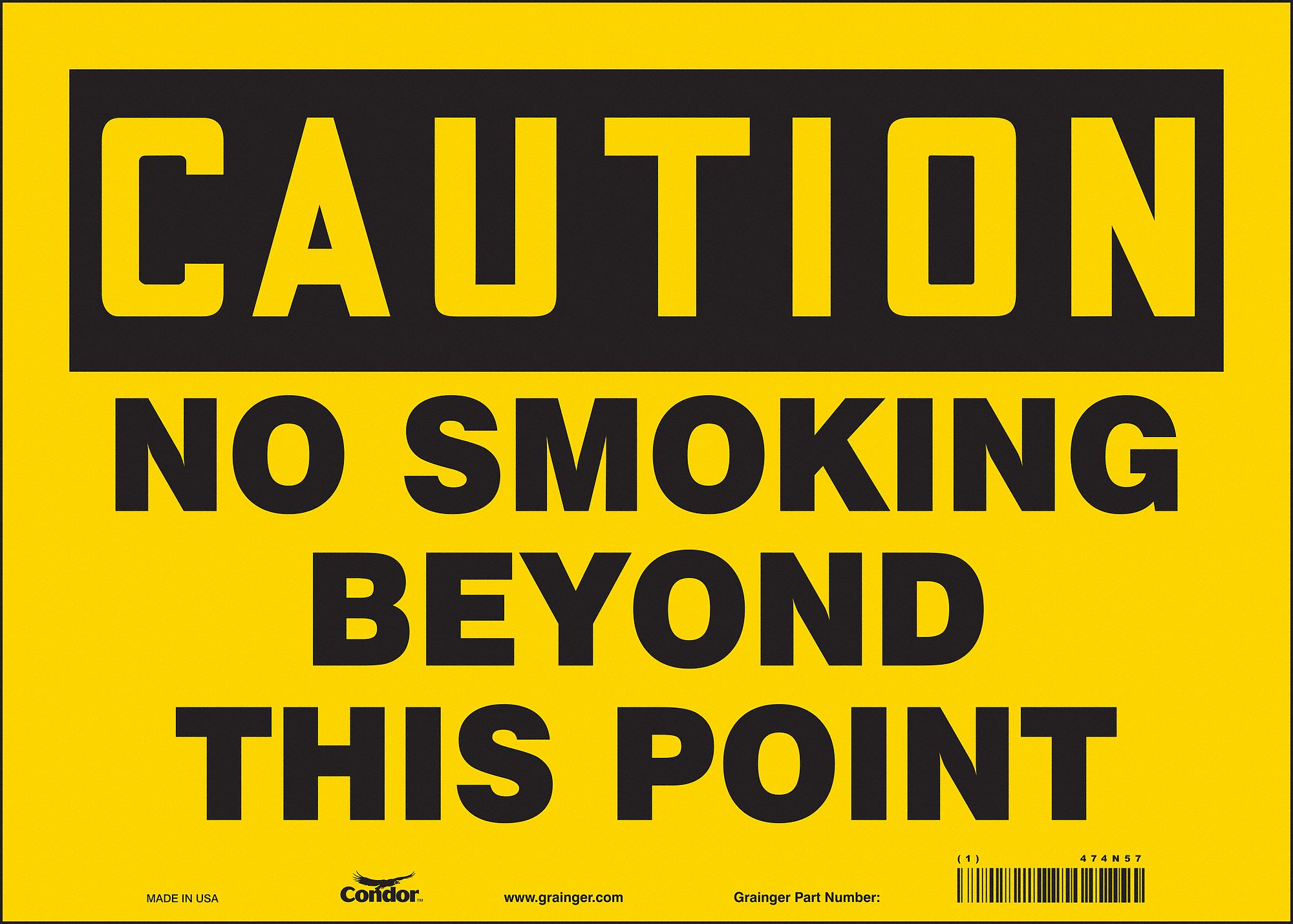 Safety Sign, 10 in x 14 in, Vinyl