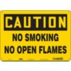 Caution: No Smoking No Open Flames Signs