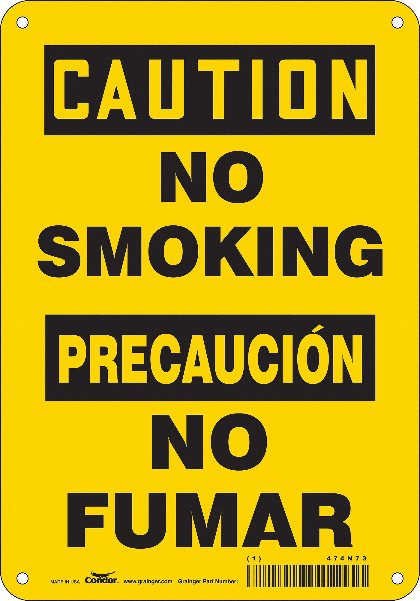 Safety Sign, 10 in x 7 in, Aluminum