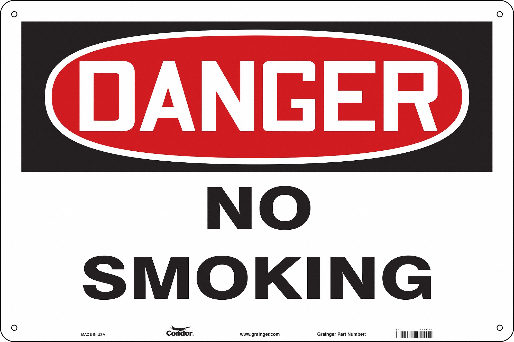 Safety Sign, 24 in x 36 in, Aluminum