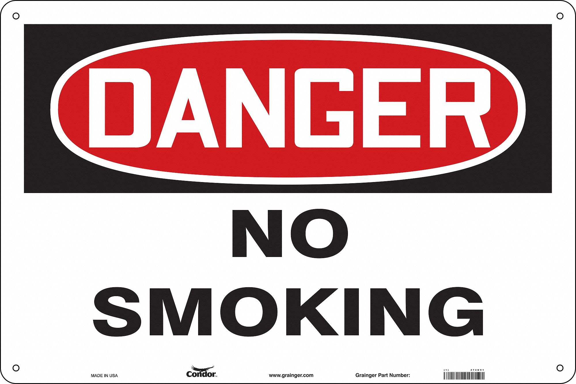 Safety Sign, 24 in x 36 in, Polyethylene