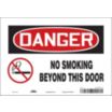 Danger: No Smoking Beyond This Door Signs