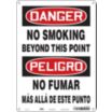 Danger/Peligro: No Smoking Beyond This Point/No Fumar Mas Alla De Este Punto Signs