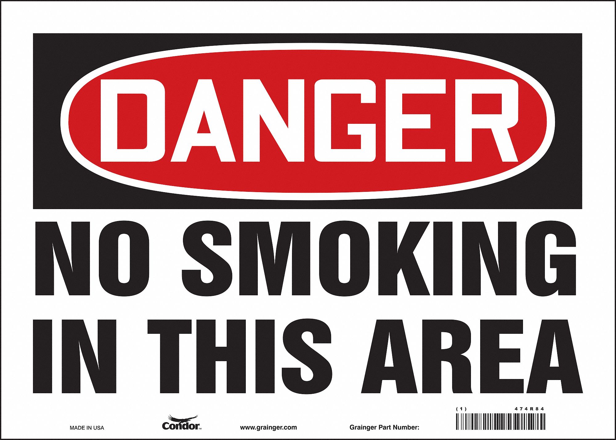 Safety Sign, 10 in x 14 in, Vinyl