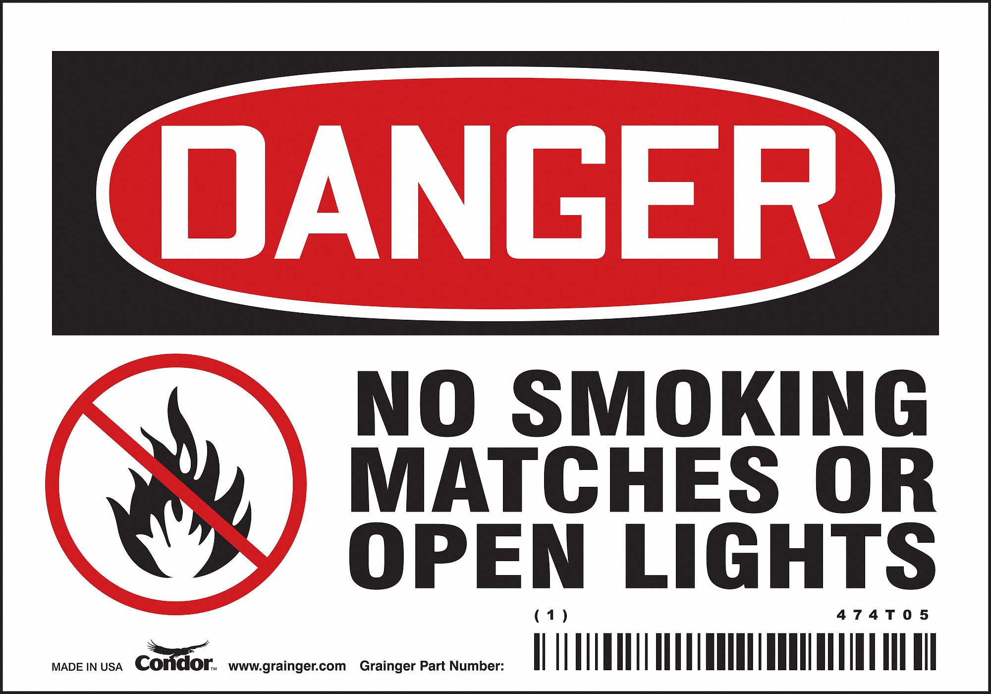 Safety Sign, 3.5in x 5in, Vinyl