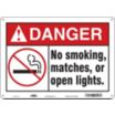 Danger: No Smoking, Matches Or Open Lights. Signs