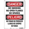 Danger/Peligro: No Smoking No Open Flames No Sparks/No Fumar No Producir Llamas No Chispas De Fuego Signs