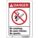 SAFETY SIGN, POLYETHYLENE, MOUNTING HOLES, 10 IN X 7 IN NOMINAL SIGN SIZE, NO SMOKING. NO OPEN FLAMES. NO SPARKS.