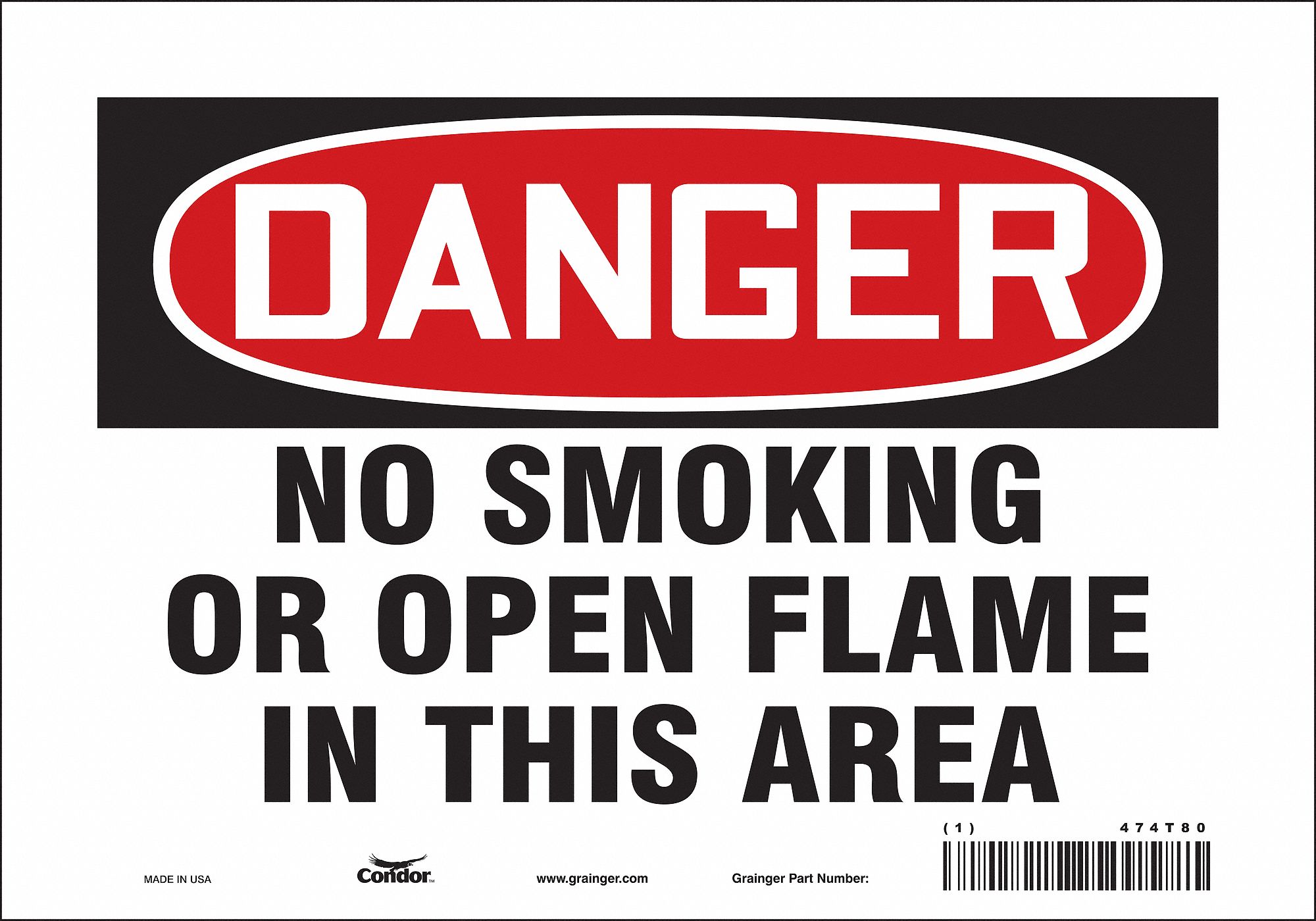 Safety Sign: Vinyl, Adhesive Sign Mounting, 7 in x 10 in Nominal Sign Size, Not Retroreflective