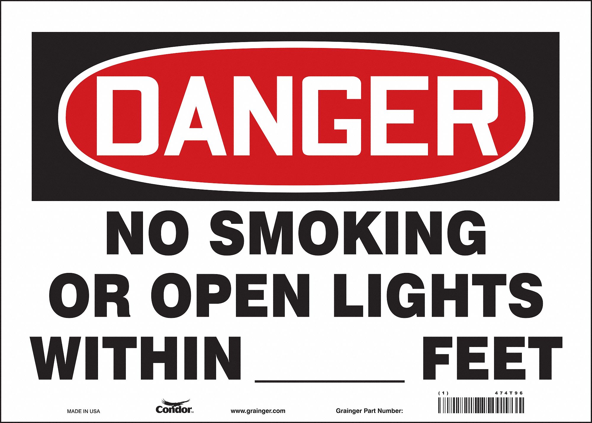 Safety Sign, 10 in x 14 in, Vinyl