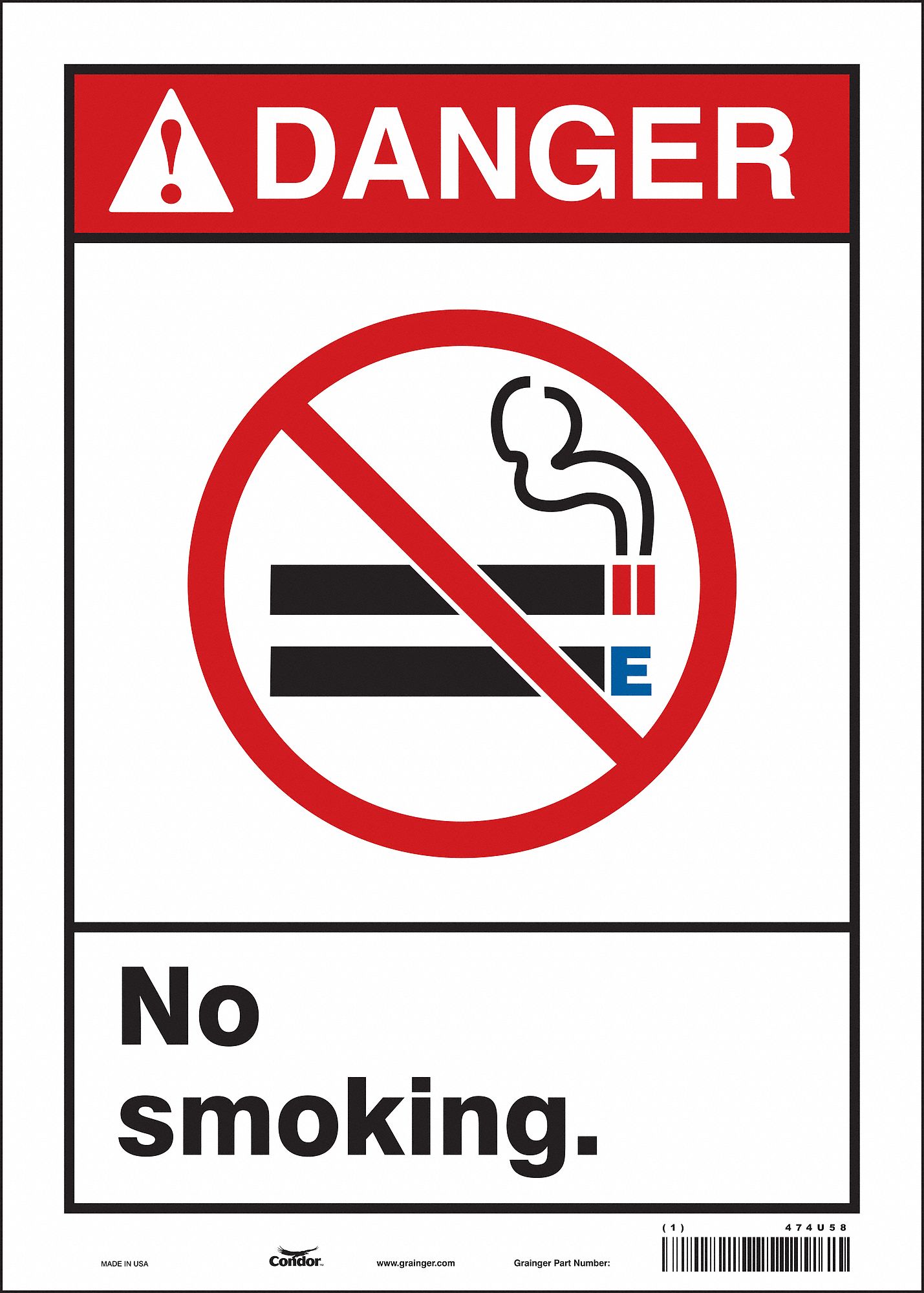 Safety Sign: Vinyl, Adhesive Sign Mounting, 14 in x 10 in Nominal Sign Size, Not Retroreflective