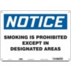 Notice: Smoking Is Prohibited Except In Designated Areas Signs