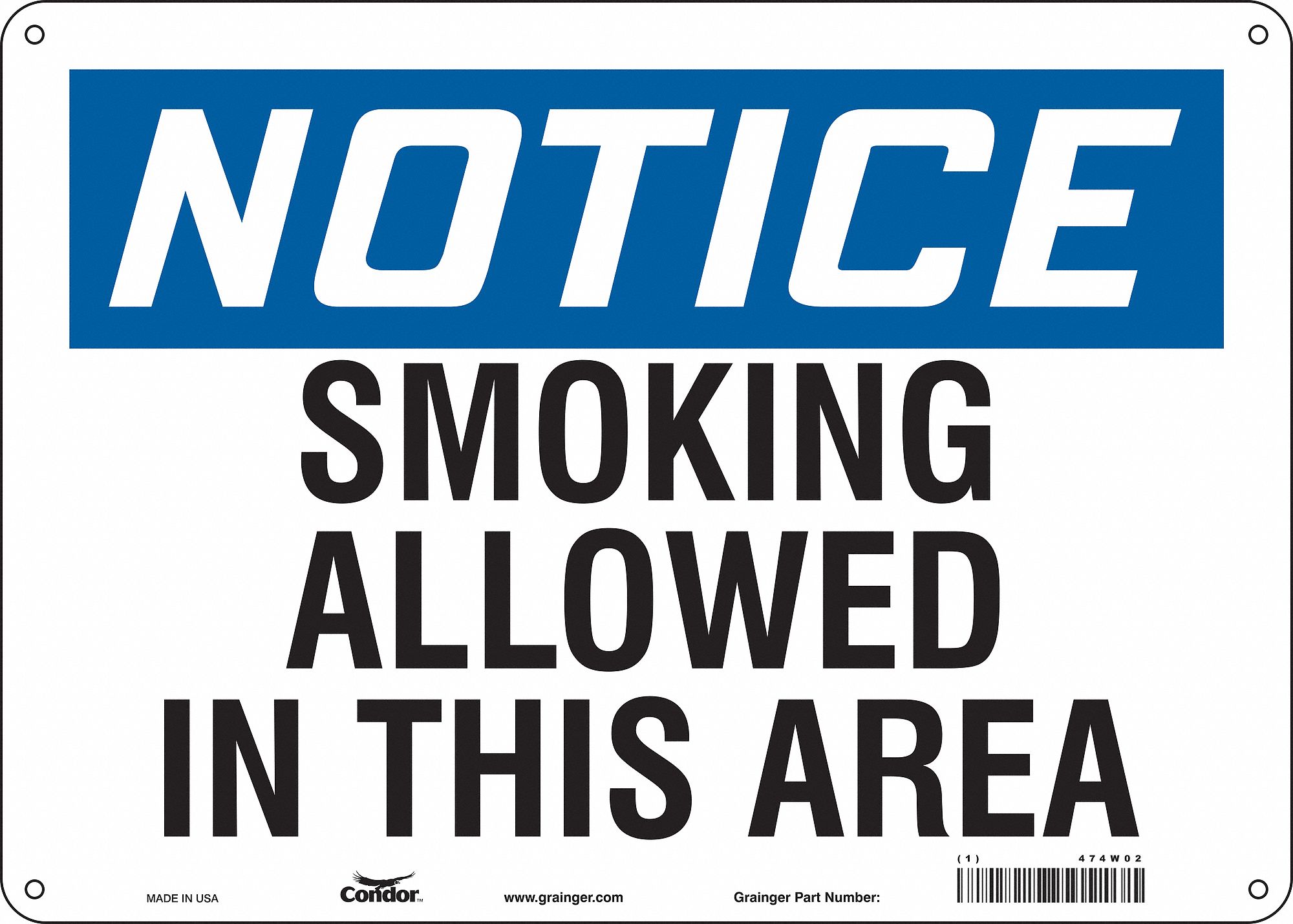 Safety Sign, 10 in x 14 in, Aluminum