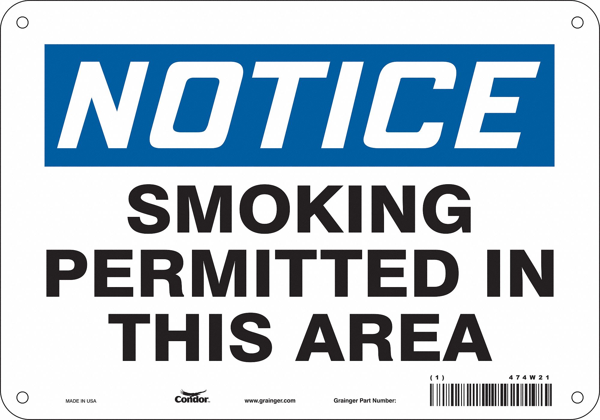Safety Sign, 7 in x 10 in, Aluminum