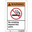 Warning: No Smoking Beyond This Point. Signs