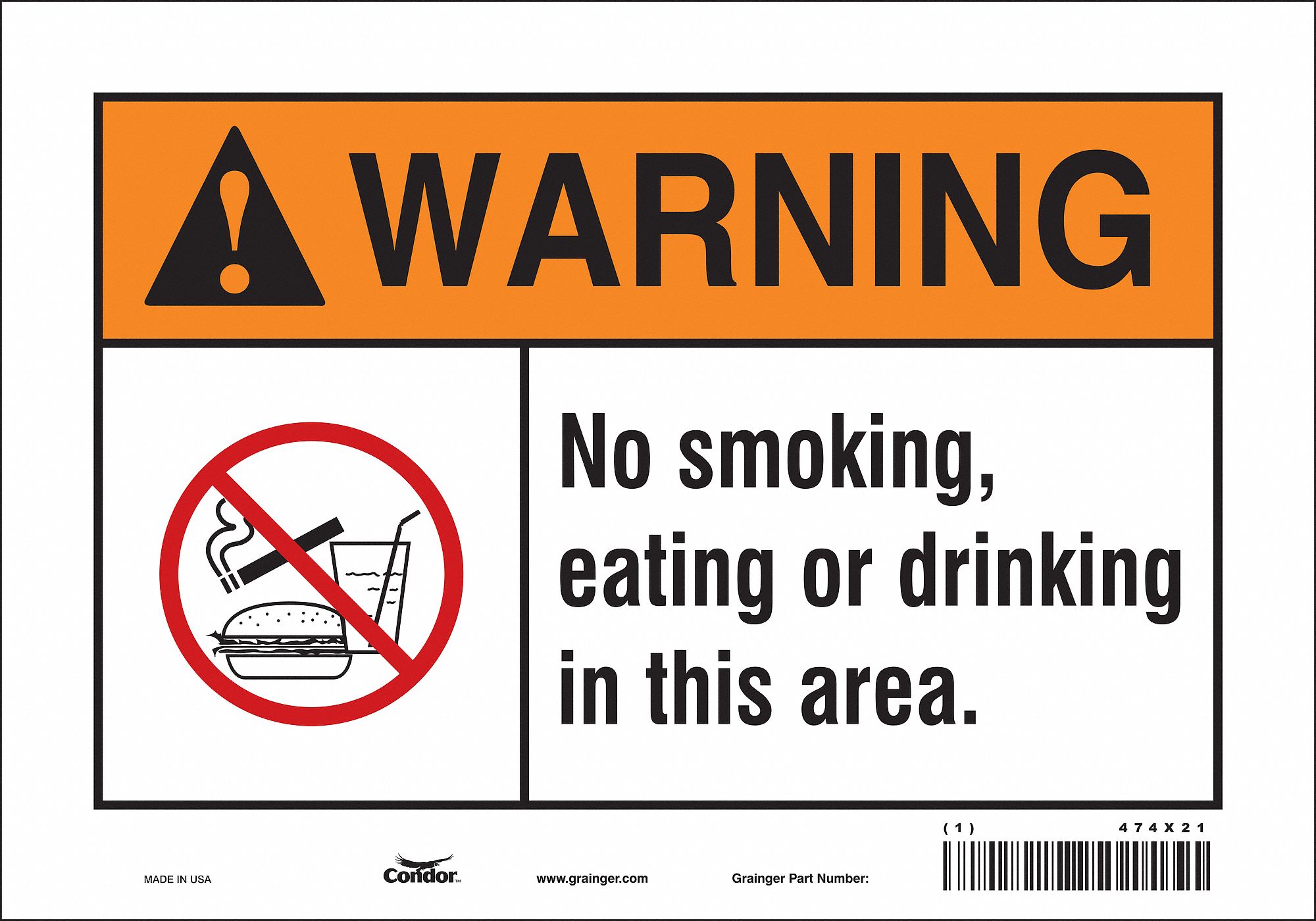 Safety Sign, 7 in x 10 in, Vinyl