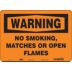 Warning: No Smoking, Matches Or Open Flames Signs