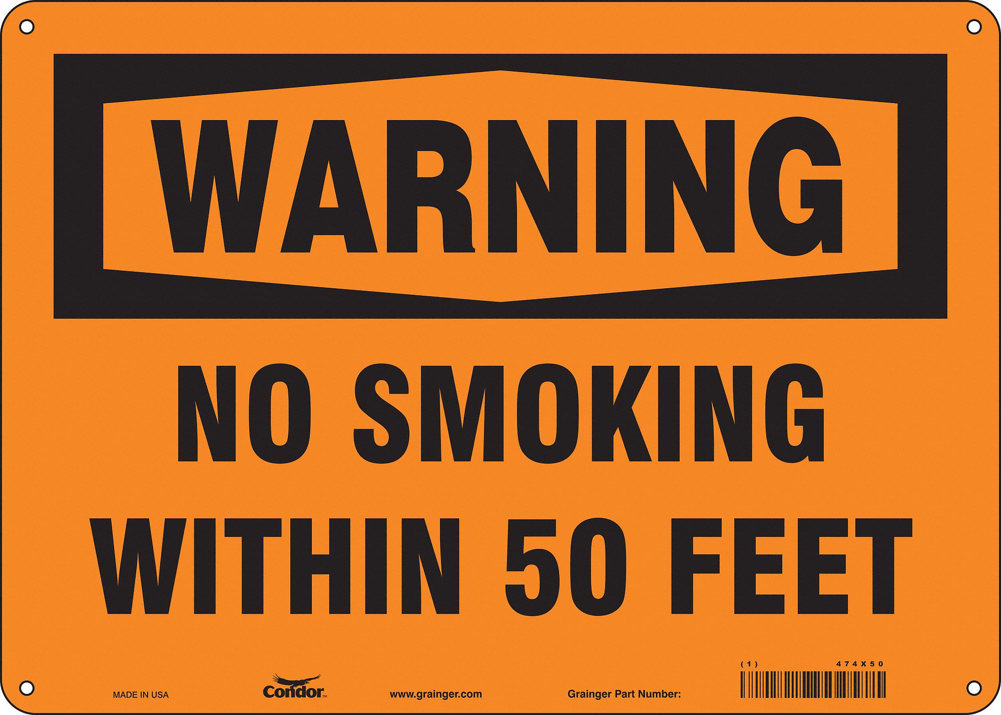 Safety Sign, 10 in x 14 in, Polyethylene