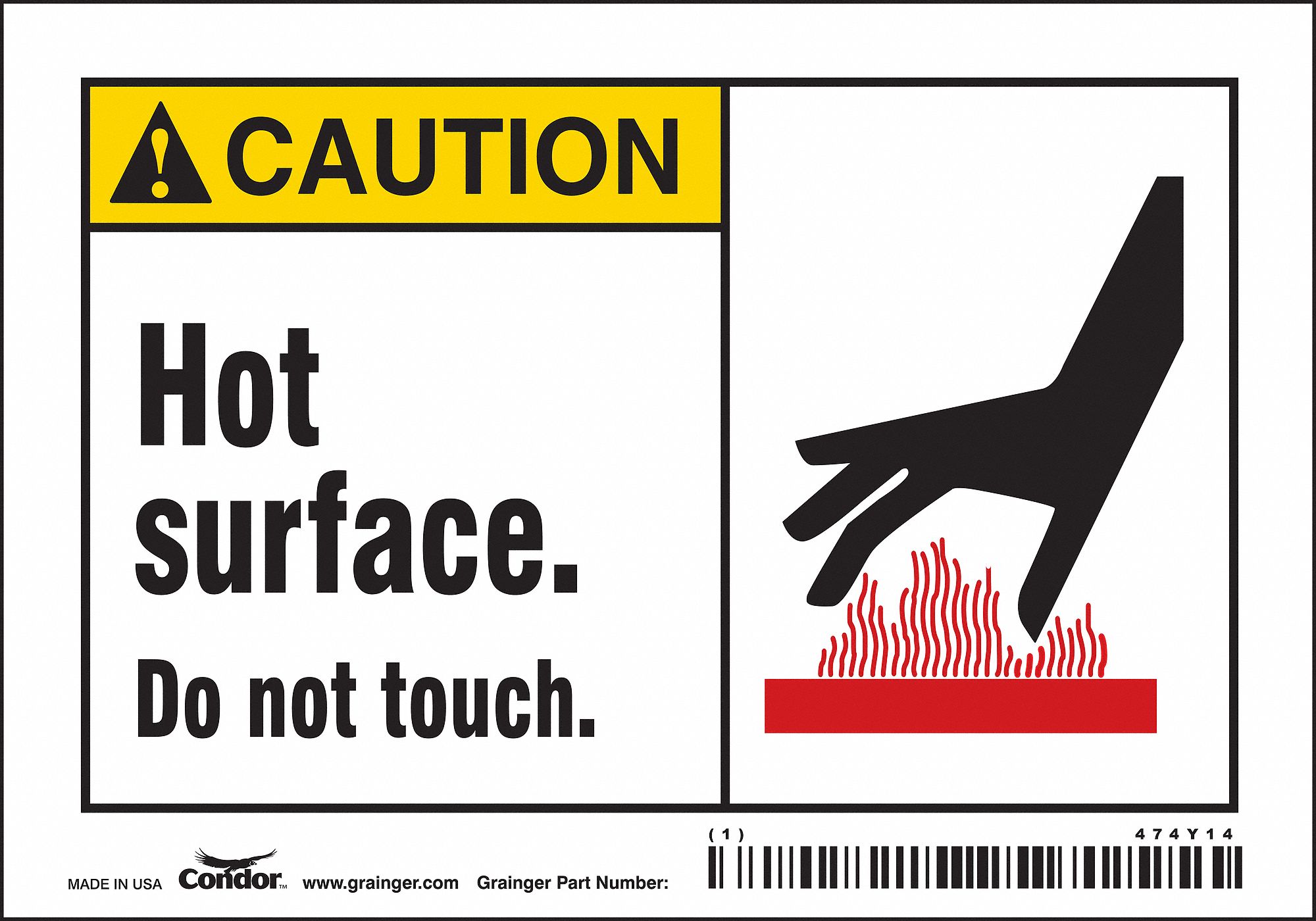 SAFETY SIGN,3 1/2 INX5 IN,VINYL