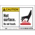 Caution: Hot Surface. Do Not Touch. Signs