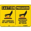 Caution/Precaucion: Hot Surface Do Not Touch/Superficic Caliente No Tocar Signs