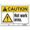 Caution: Hot Work Area. Signs