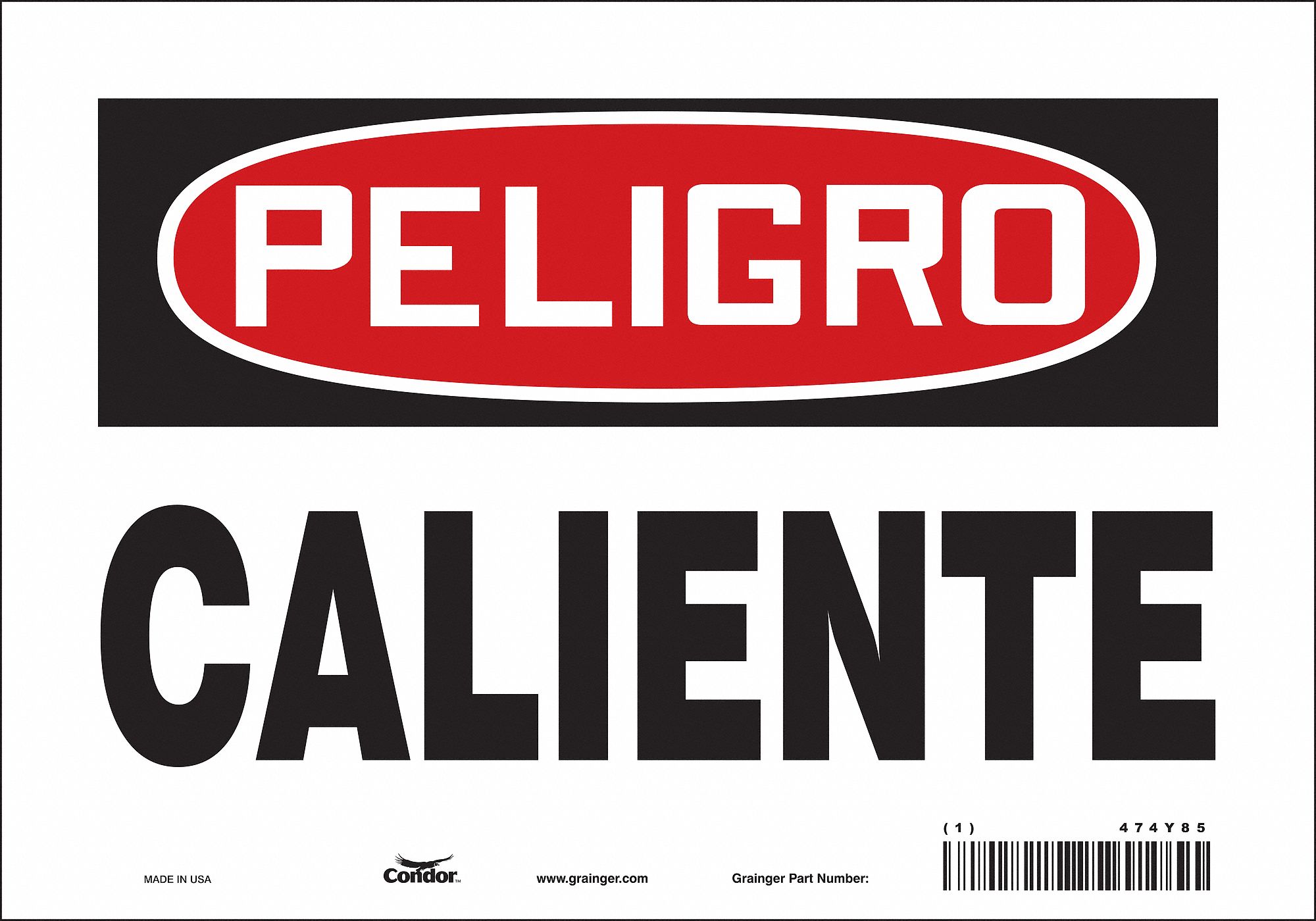 Safety Sign, 7 in x 10 in, Vinyl