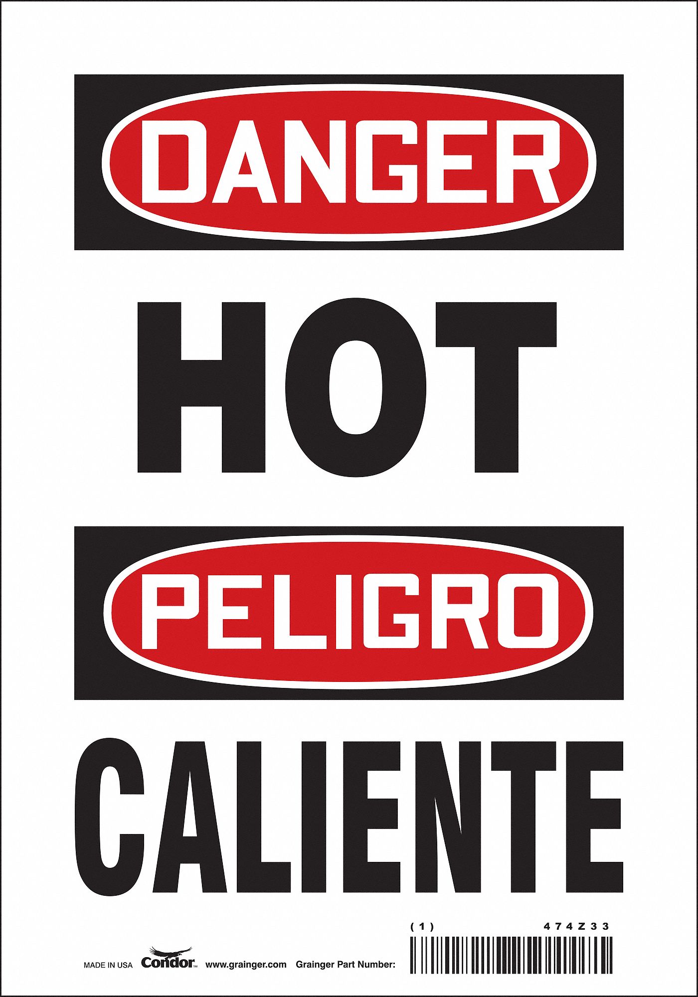 Safety Sign: Vinyl, Adhesive Sign Mounting, 10 in x 7 in Nominal Sign Size, Not Retroreflective