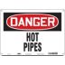 Danger: Hot Pipes Signs