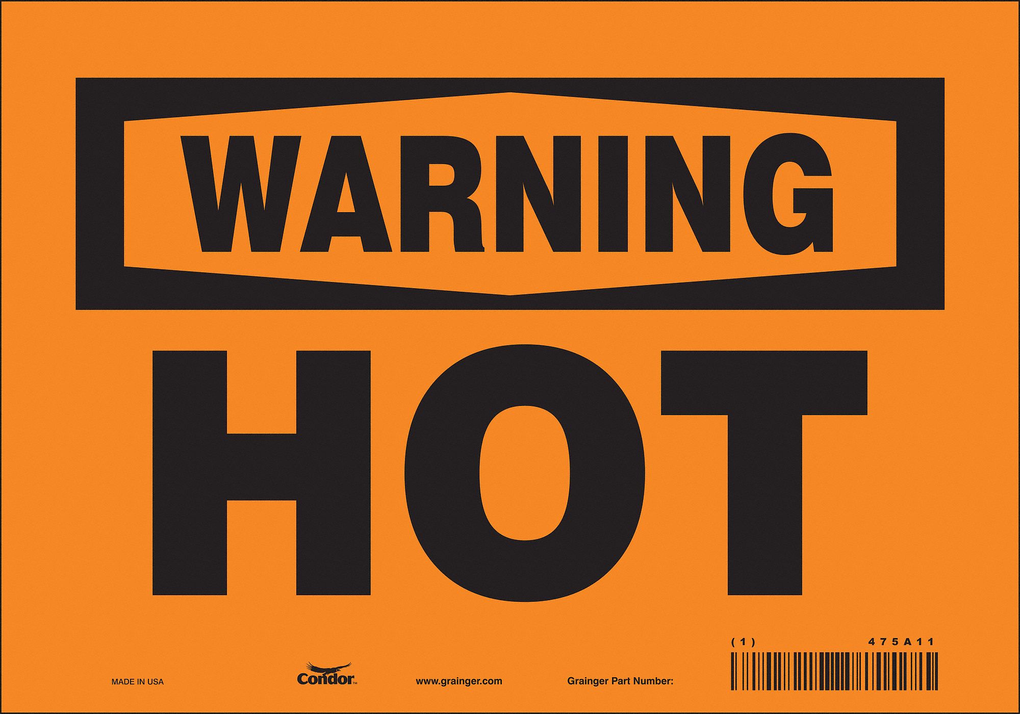 Safety Sign: Vinyl, Adhesive Sign Mounting, 7 in x 10 in Nominal Sign Size, Not Retroreflective