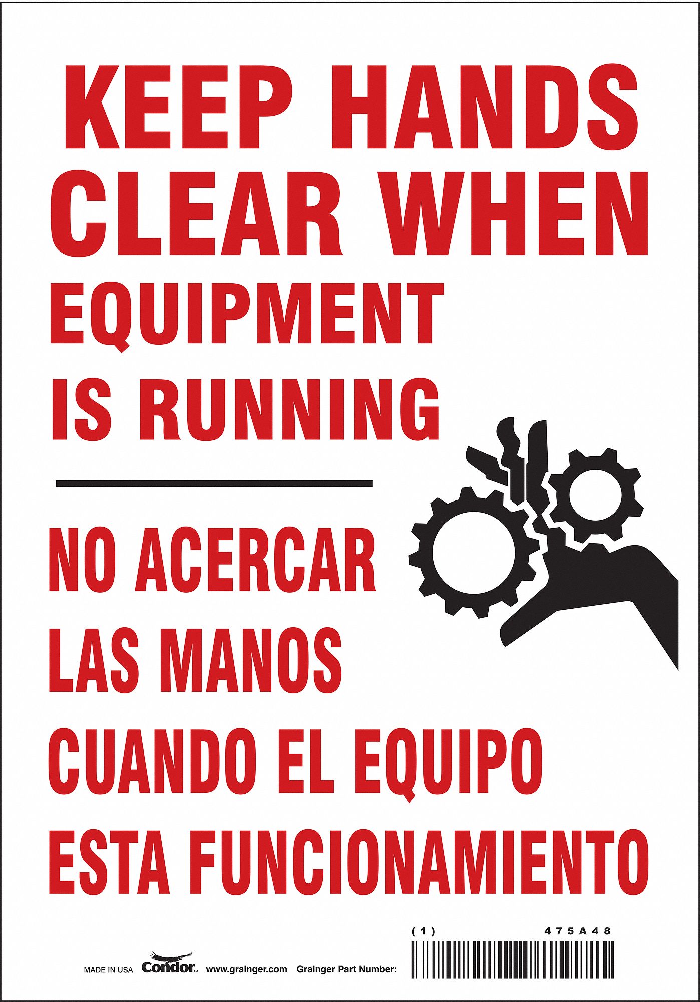 Safety Sign: Vinyl, Adhesive Sign Mounting, 10 in x 7 in Nominal Sign Size, Not Retroreflective