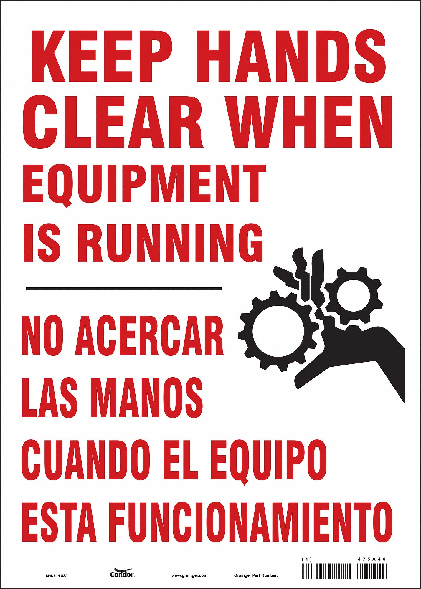 Safety Sign: Vinyl, Adhesive Sign Mounting, 14 in x 10 in Nominal Sign Size, Not Retroreflective