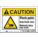 SAFETY SIGN, VINYL, ADHESIVE, 3½ X 5 IN, NOT RETROREFLECTIVE, PINCH POINT. KEEP HANDS CLEAR. MODERATE INJURY MAY RESULT