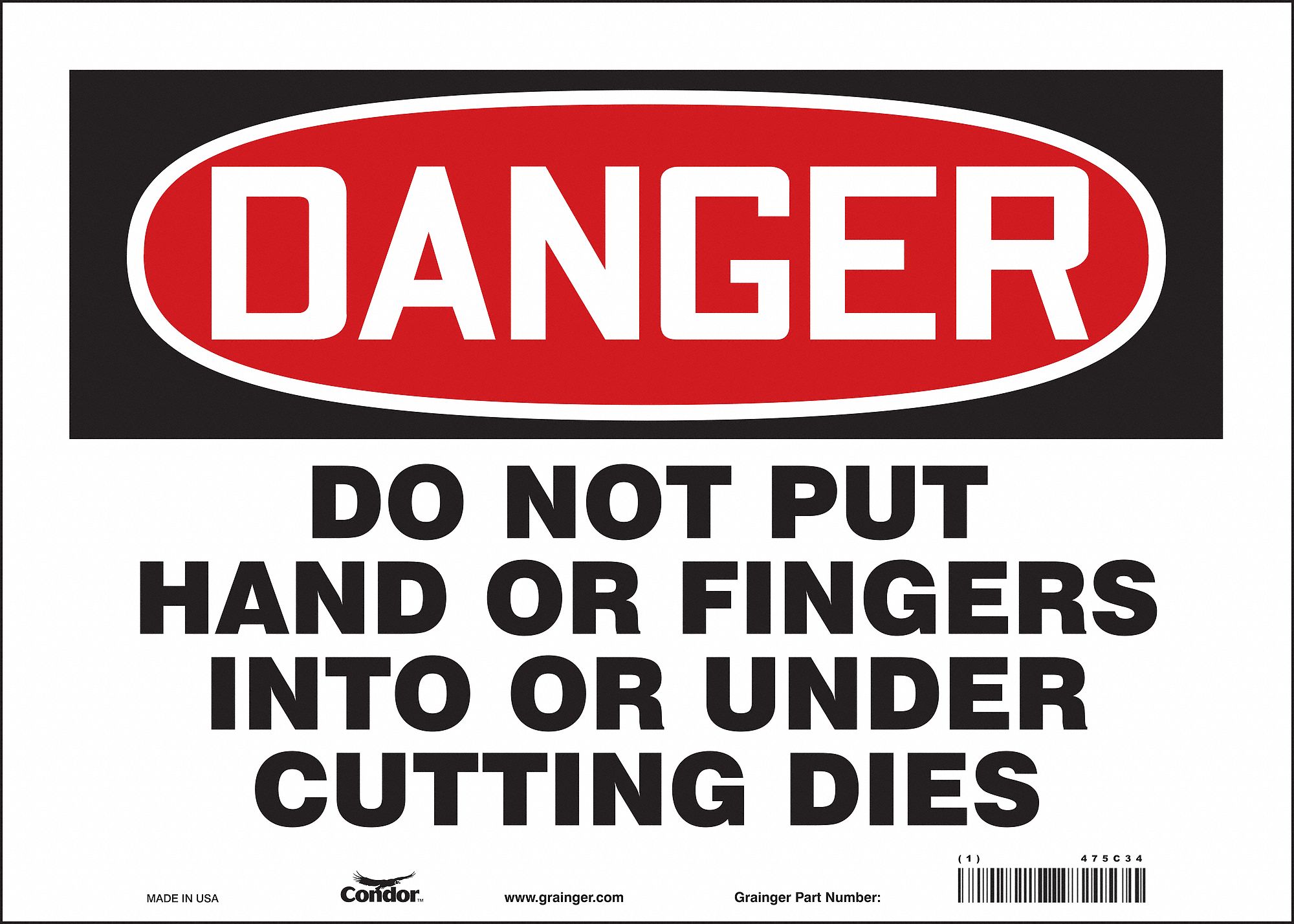 Safety Sign: Vinyl, Adhesive Sign Mounting, 10 in x 14 in Nominal Sign Size, Not Retroreflective