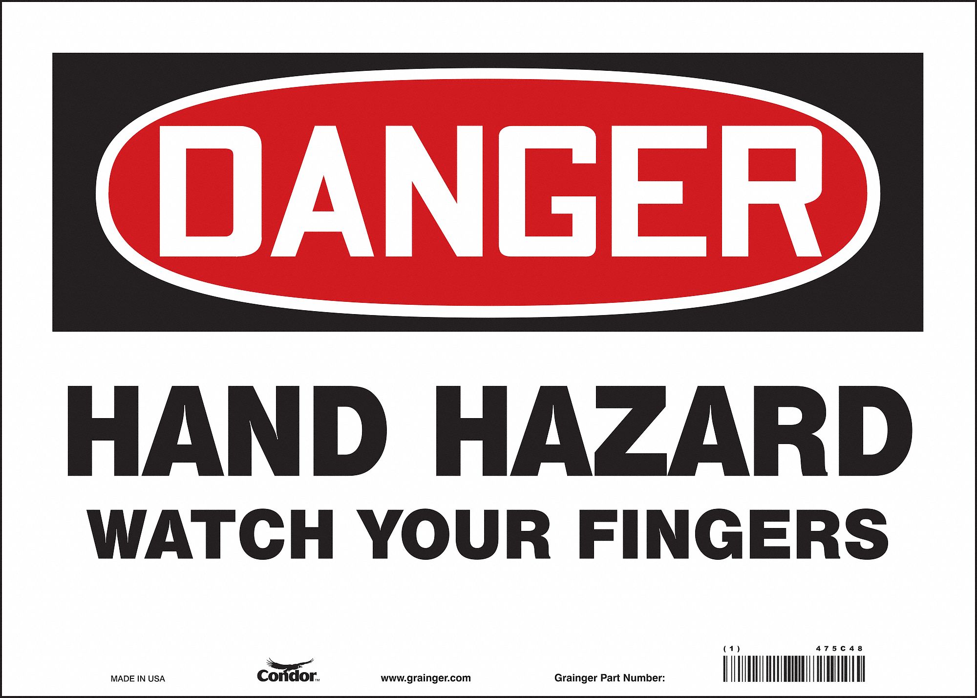 Safety Sign: Vinyl, Adhesive Sign Mounting, 10 in x 14 in Nominal Sign Size, Not Retroreflective