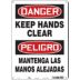 Danger/Peligro: Keep Hands Clear/Mantener Las Manos Alejadas Signs