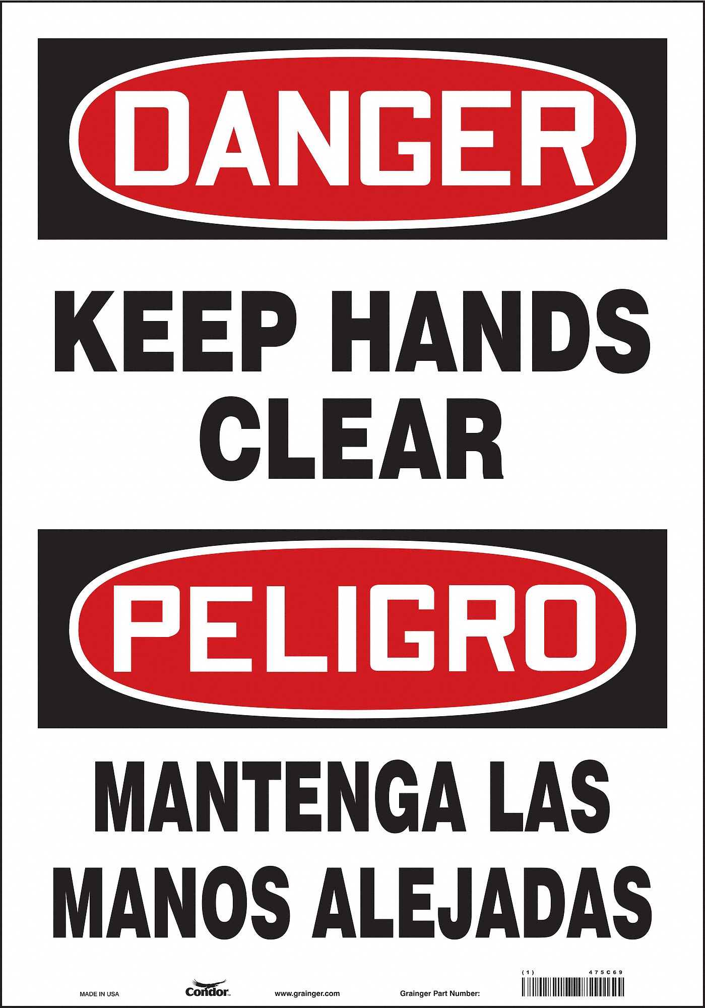 Safety Sign: Vinyl, Adhesive Sign Mounting, 20 in x 14 in Nominal Sign Size, Not Retroreflective