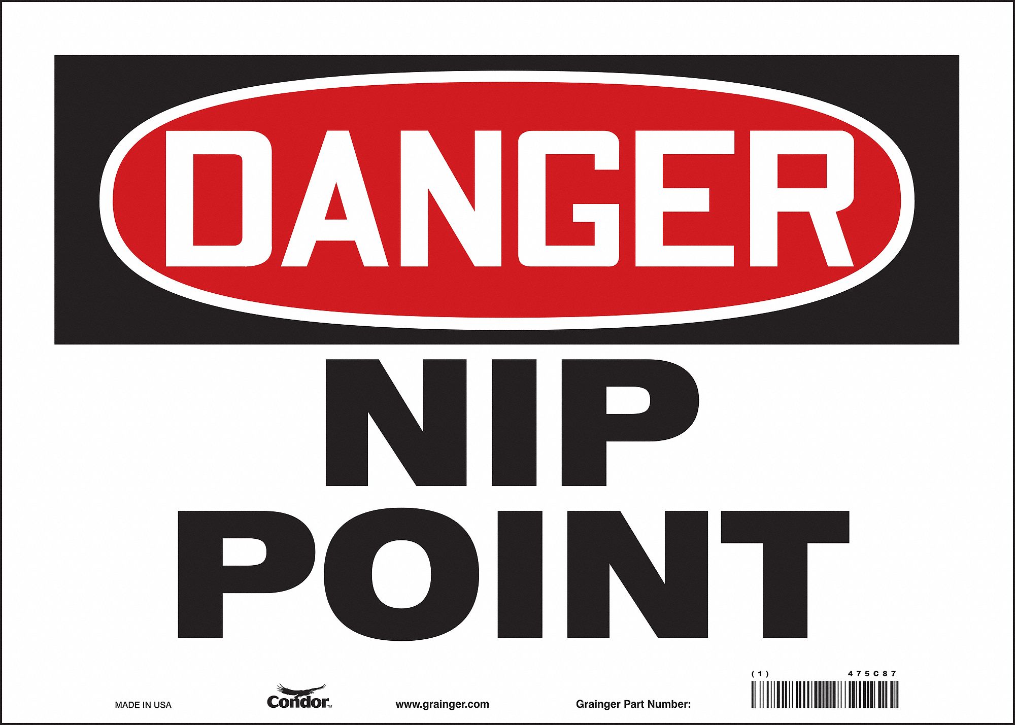 Safety Sign: Vinyl, Adhesive Sign Mounting, 10 in x 14 in Nominal Sign Size, Not Retroreflective