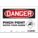 SAFETY SIGN, VINYL, ADHESIVE MOUNT, 7 IN X 10 IN NOMINAL SIGN SIZE, NOT RETROREFLECTIVE, PINCH POINT WATCH YOUR HANDS