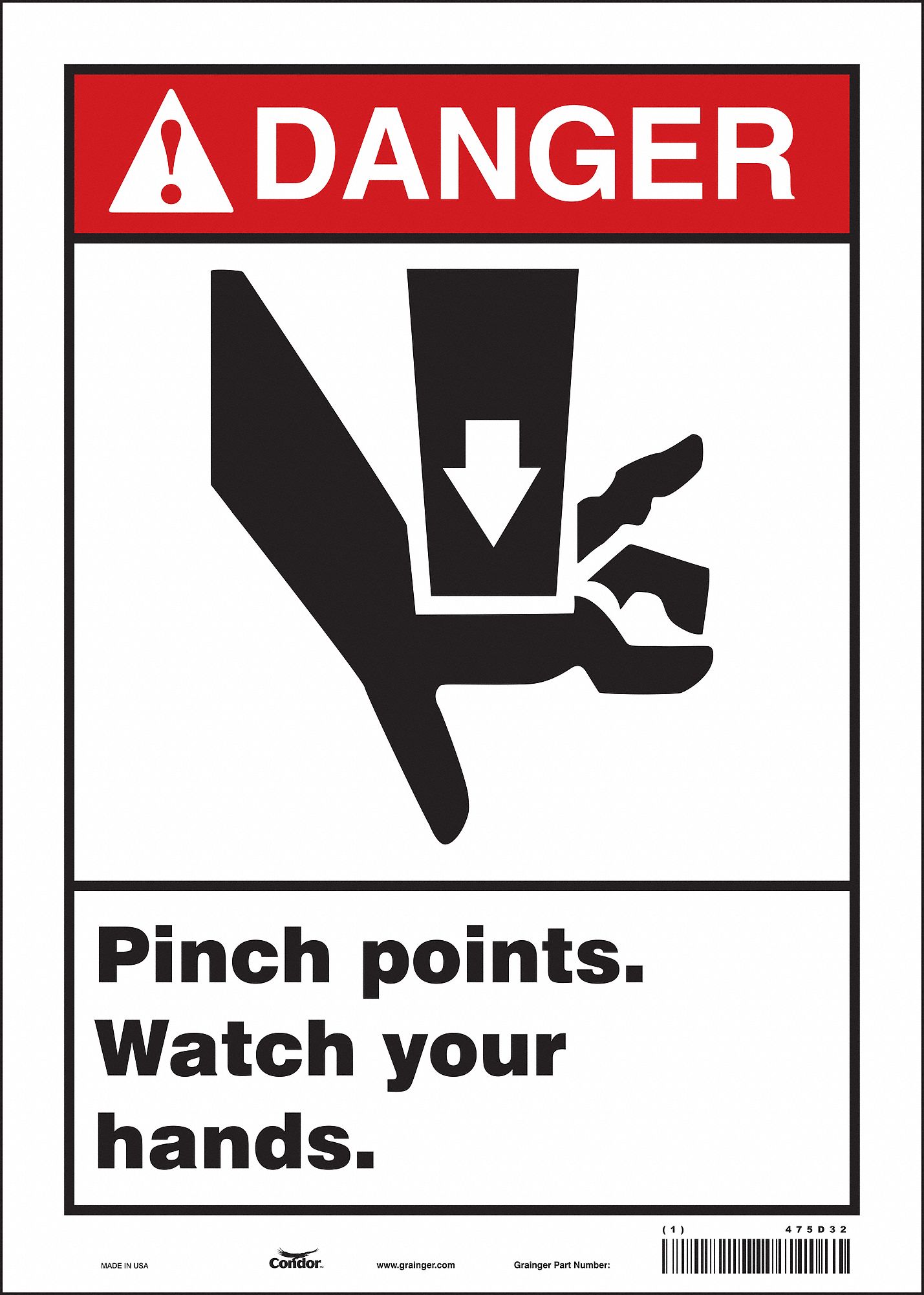 Safety Sign: Vinyl, Adhesive Sign Mounting, 14 in x 10 in Nominal Sign Size, Not Retroreflective