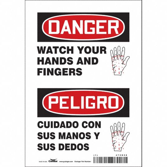 Vinyl, Adhesive Sign Mounting, Safety Sign - 475D58|475D58 - Grainger