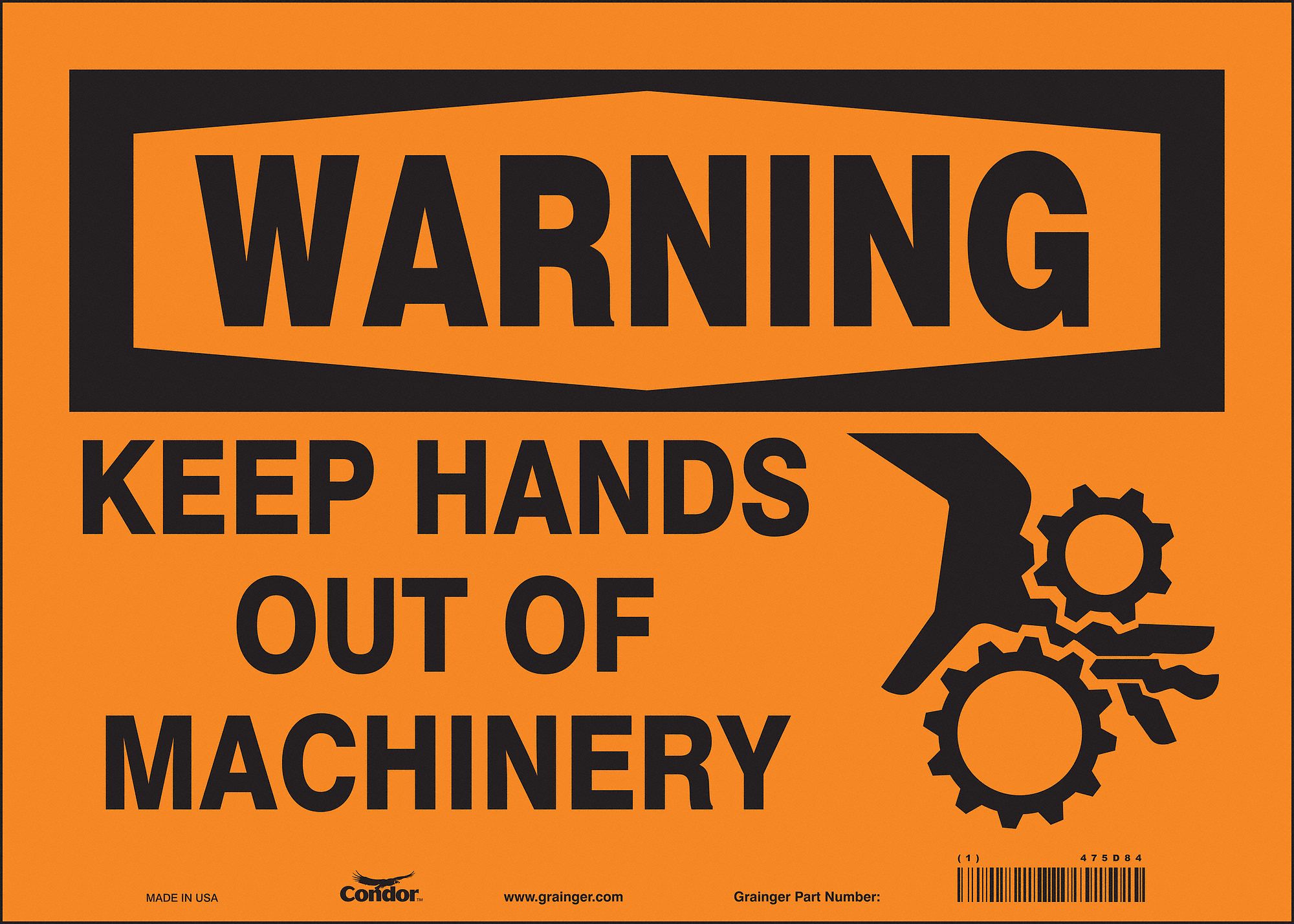 Safety Sign: Vinyl, Adhesive Sign Mounting, 10 in x 14 in Nominal Sign Size, Not Retroreflective